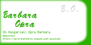 barbara opra business card